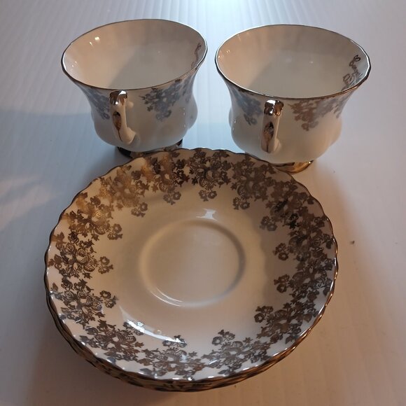 Royal Albert 25th Anniversary Silver Filigree Tea Cup & Saucer Set of 2 - Picture 11 of 11